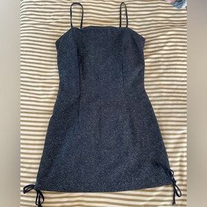 Navy shimmering cocktail dress